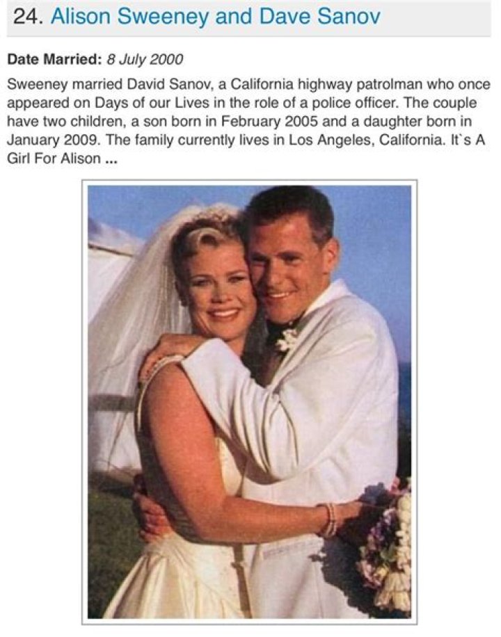 A Look At Alison Sweeney and Husband David Sanov’s Married Life