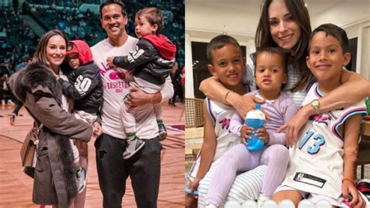 
Coach Erik Spoelstra Three Kids and Wife Nikki Sapp Join In The Fun 
